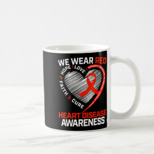 Caneca De Café Mulheres que Vestimos Vermelho Conscientização sob