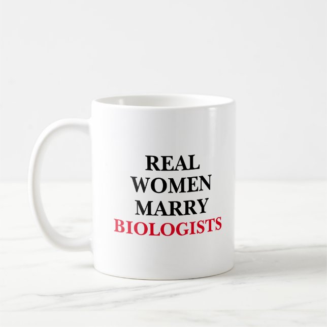 Caneca De Café Mulheres Reais Casam com Biólogos (Esquerda)