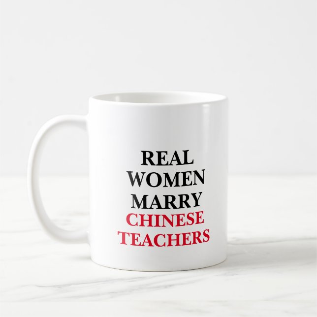 Caneca De Café Mulheres Reais Casam com Professores Chineses  (Esquerda)