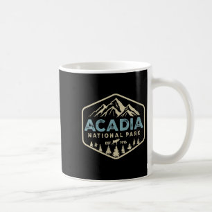 Caneca De Café Mulheres Retro Parque Nacional Acadia Montanhas Na