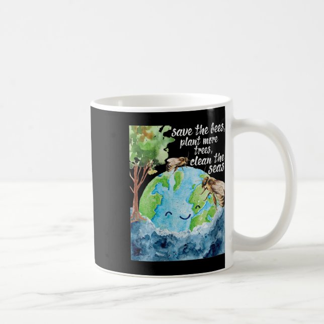 Caneca De Café Mulheres Salvem Abelhas - Proteção Ambiental (Direita)