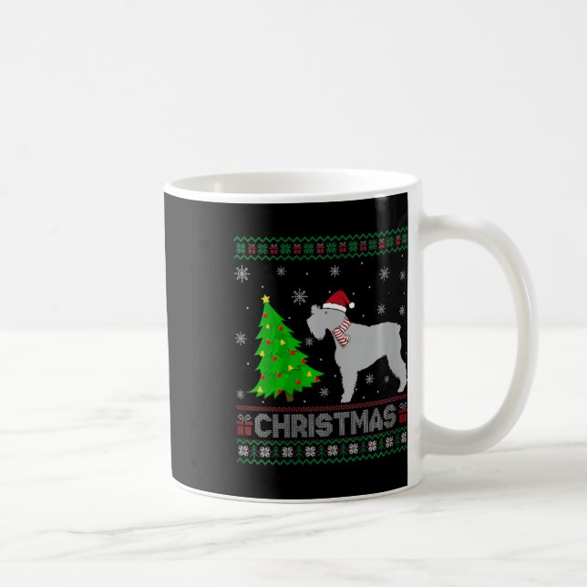 Caneca De Café Mulheres Schnauzer Cachorro Xmas Tree Iluminação F (Direita)