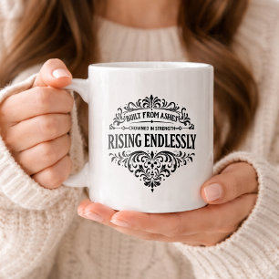 Caneca De Café Mulheres Subindo Sem Fim Tipografia Vintage