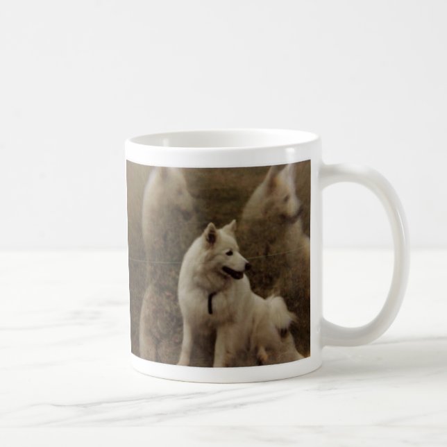 Caneca De Café Multi-imagem do Samoyed, multi-imagem do Samoyed (Direita)