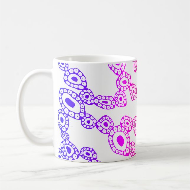 Caneca De Café Multicolor Random Abstract Circle Blob Shapes (Esquerda)