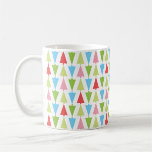 Caneca De Café Multicor do padrão de Natal Moderno de Feriado