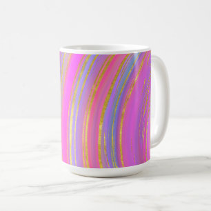 Caneca De Café Multicor e Dourado