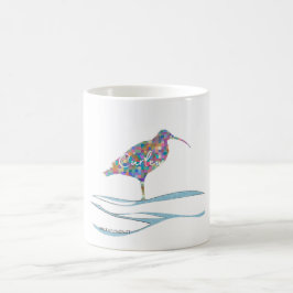 Caneca De Café Multicores Curvas Estilizadas Modernas