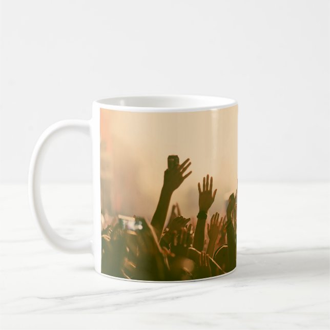 Caneca De Café Multidão no concerto - Fotoconcerto retrô, multidã (Esquerda)