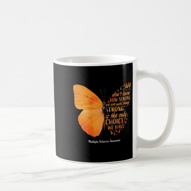 Caneca De Café Multiple Sclerosis Awareness Women Mom Cute Butter (Direita)