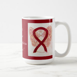 Caneca De Café Múltiplos Myelomas Sensibilização Fita Anjo Tampão