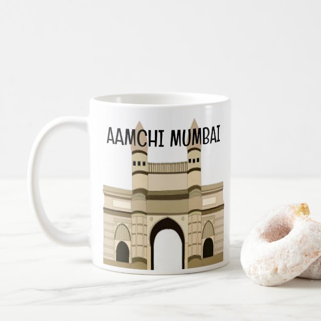 Caneca De Café Mumbai Gateway Of India Viagem (Com Donut)