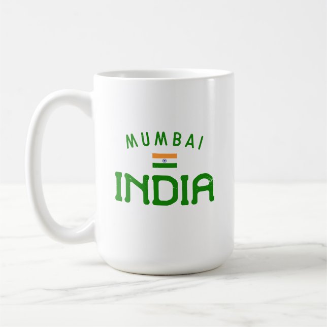 Caneca De Café Mumbai Índia em apuros (Esquerda)