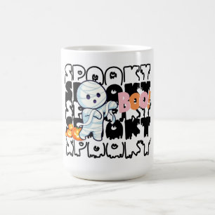 Caneca De Café Múmia Bonita do Halloween - "Boo!"