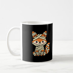 Caneca De Café Múmia de Raposa Fofa de Halloween