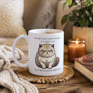 Caneca De Café Mundo de Gatos Divertidos Conquistando Tudo 