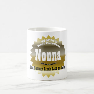 Caneca De Café Mundo DOURADO o mais excelente….Nana