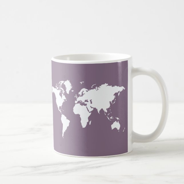Caneca De Café Mundo Elegante lavanda (Direita)