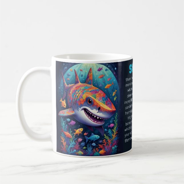 Caneca De Café MUNDO MARÍTIMO - tubarão (Esquerda)