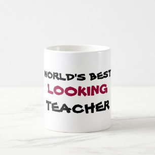 Caneca De Café MUNDO MELHOR, OLHANDO, copo de café do PROFESSOR