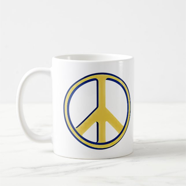 Caneca De Café Mundo Pacífico: Sinal Icônico de Paz (Esquerda)