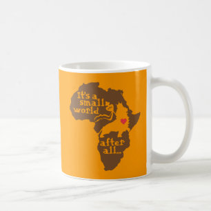 Caneca De Café Mundo pequeno da adopção africana