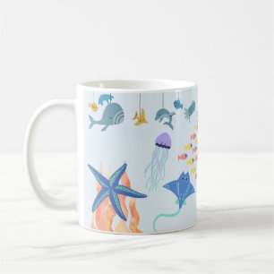 Caneca De Café Mundo Submarino Cúmulo