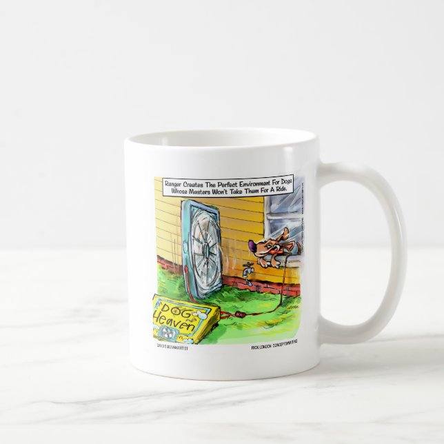 Caneca De Café Mundos Mais Felizes Cachorros Camisetas Engraçadas (Direita)