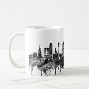 Caneca De Café Munique Alemanha Skyline BW