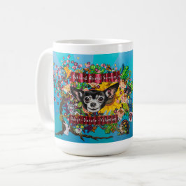 Caneca de café mural da chihuahua de OAS