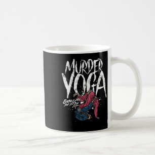 Caneca De Café Murder Yoga Engraçado Jiu Jitsu Brasileiro de Luta