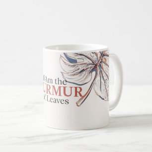 Caneca De Café Murmúrio de Folhas de Arte Botânica Ilustrada