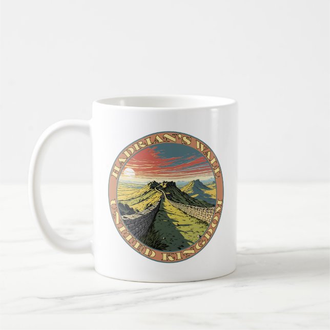 Caneca De Café Muro de Hadrian, Reino Unido (Esquerda)