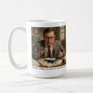 Caneca De Café Murphy escrevendo sua lei pela primeira vez.