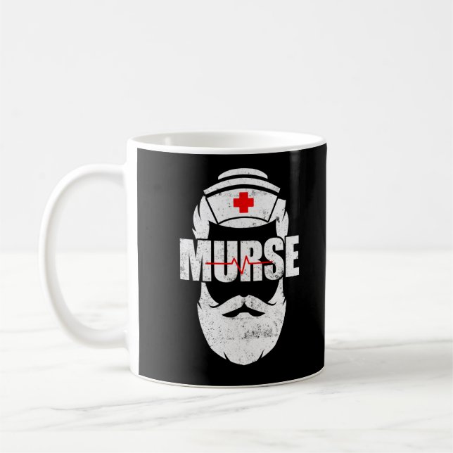 Caneca De Café Murse Funny Murse Male Nurse Man (Esquerda)