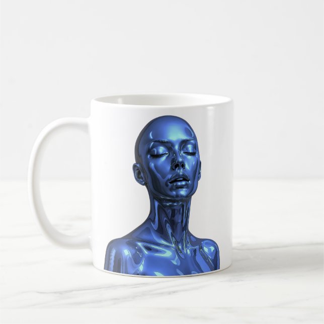 Caneca De Café Musa da Tecnologia Azul (Esquerda)