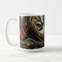 Caneca De Café Musa de Metal Bronze e Vermelho