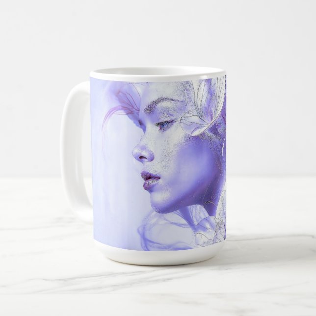 Caneca De Café Musa Lavanda Etérea (Frente Esquerda)