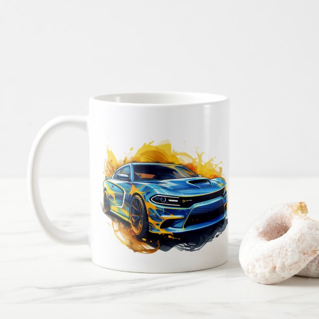 Caneca de Café Muscle Car (Com Donut)