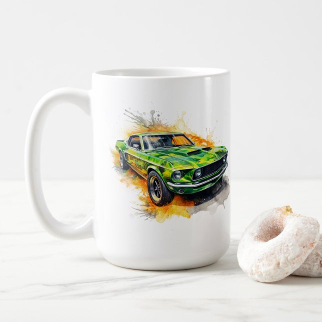 Caneca de Café Muscle Car (Com Donut)