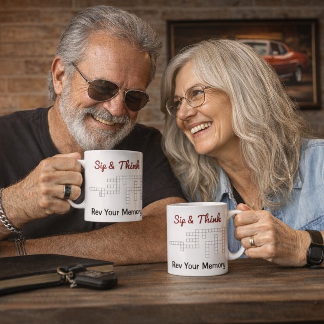 Caneca De Café Muscle Cars of the 60s & 70s Crossword Puzzle (Criador carregado)