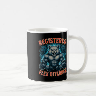 Caneca De Café Muscle Hamster Registrado Flex Offender Funny Gym