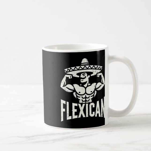 Caneca De Café Músculo Flexônico Flexicomento Mexicano Engraçado  (Direita)