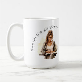 Caneca De Café Muse Mug, escritora: Uma mulher no fundo do Artesa