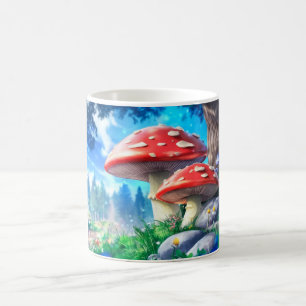 Caneca De Café Mushroom Forest Fantasy Art