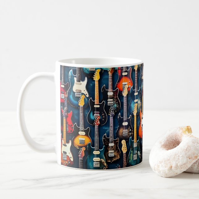 Caneca De Café Music Guitars Café Mug (Com Donut)