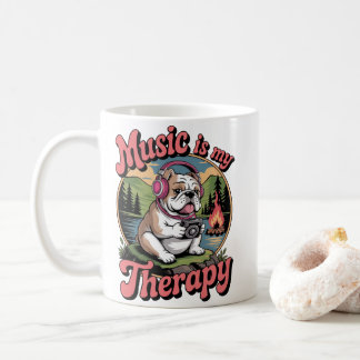 Caneca De Café Music Is My Therapy Ceramic Mug