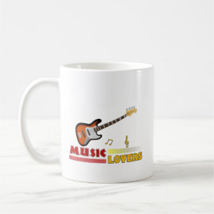 Caneca De Café Music Lovers Word Art Design Coffee Mug
