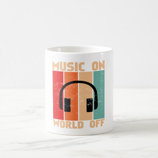 Caneca De Café Music On World Off Coffee Mug (Centro)