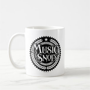 Caneca De Café Music Snob - amante de música engraçada